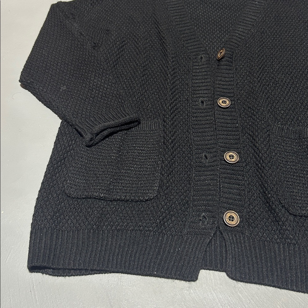 Black Knit Button Down Cardigan Sweater (Women’s XL) - Picture 2 of 11